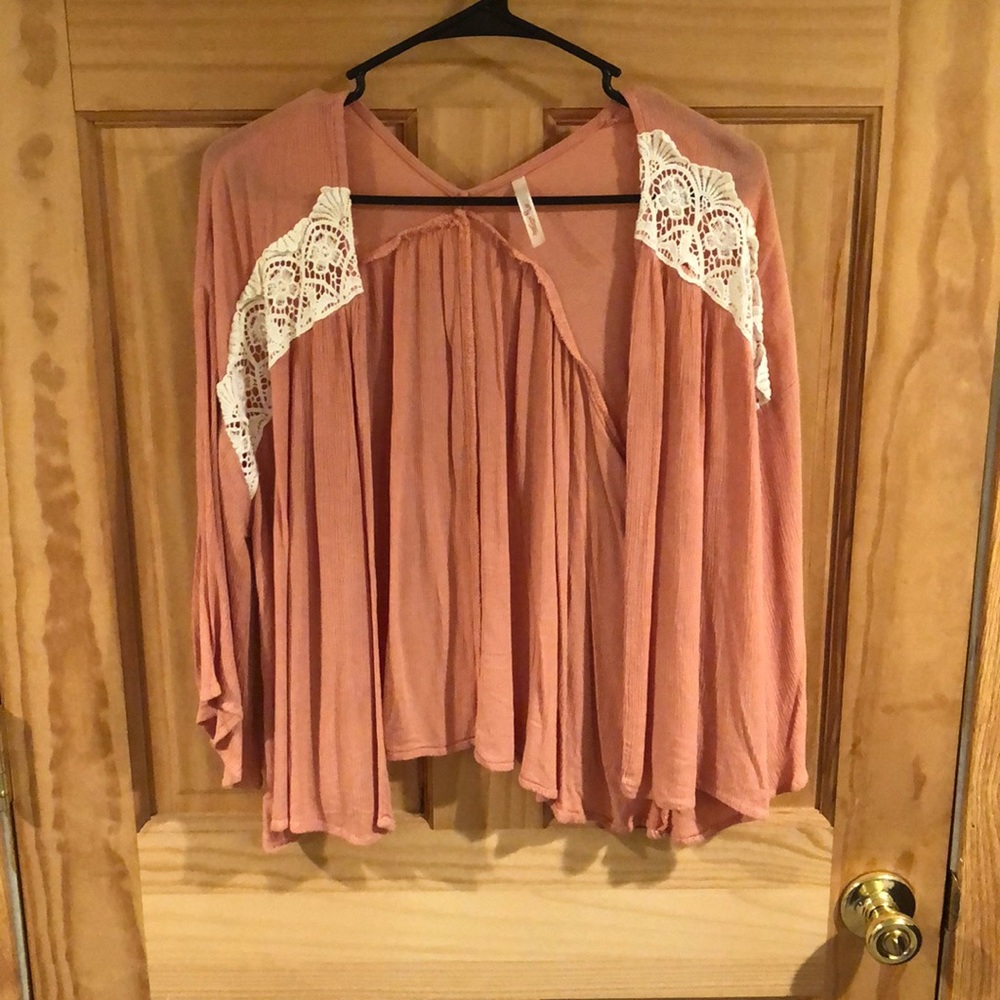 Pink cardigan